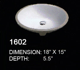 ceramic undermount drop-in 1602